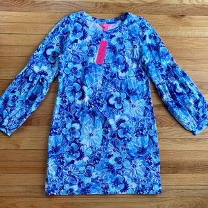 Lilly Pulitzer blue floral dress🦩